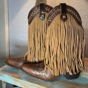 Dingo Brown Fringe cowgirl Boots